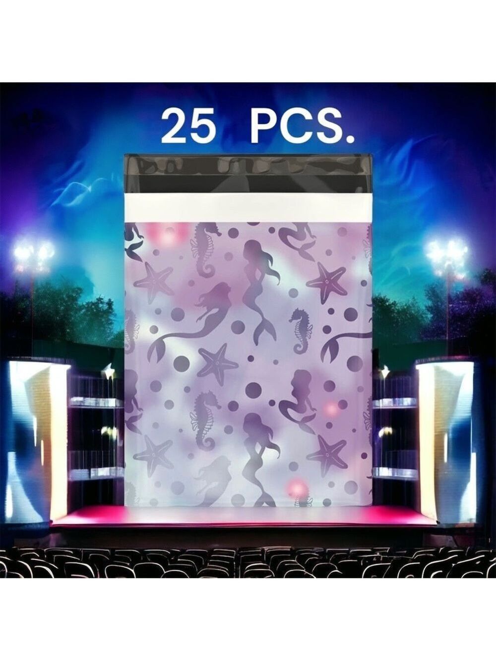 25 10X13 Poly Mailers, Mermaid, Shipping Envelopes, PRICE IS FIRM - Picture 6 of 7
